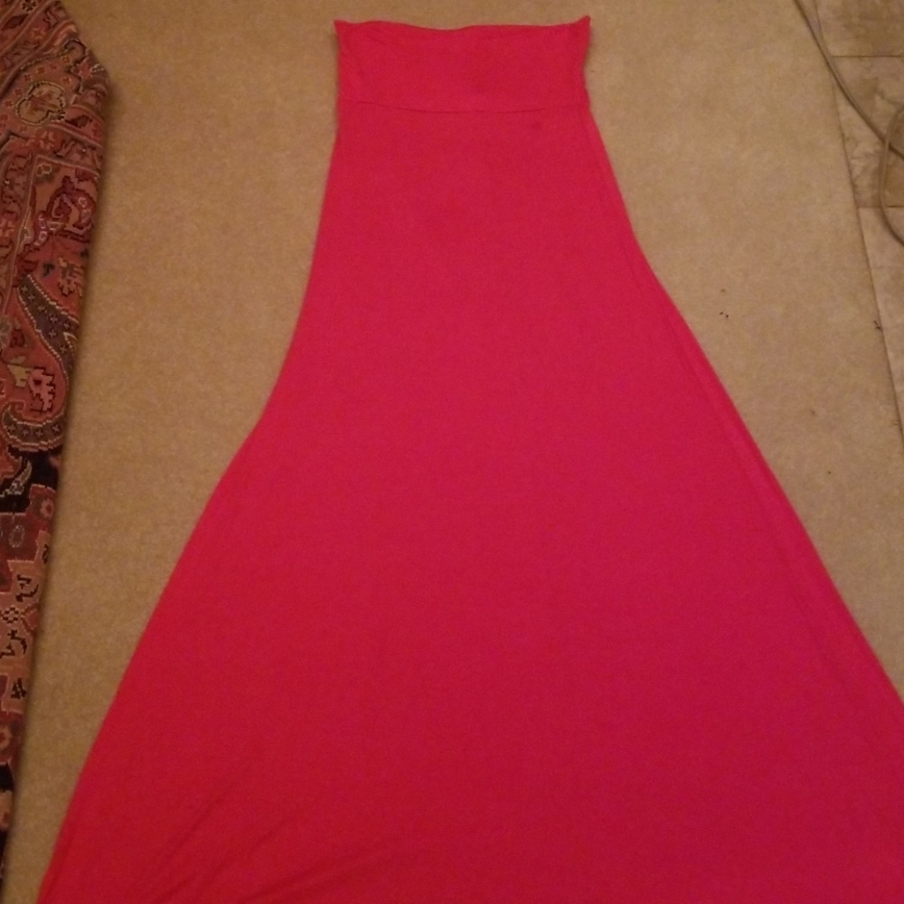 Hot pink maxi skirt